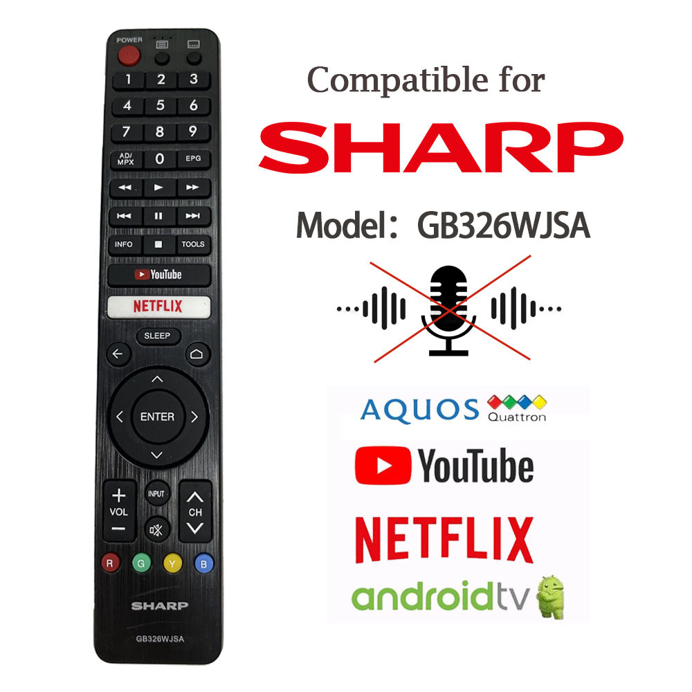 NiLANK Remote รีโมทคอนโทรล ทีวีอัจฉริยะ Sharp LED/Android แบบไร้ฟังก์ชันควบคุมด้วยเสียง