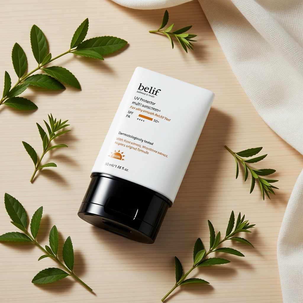 [Belif] UV protector multi Sunscreen+ 50ml / ครีมกันแดดเกาหลี / Broad Spectrum / ของแท้ 100% โดย mys