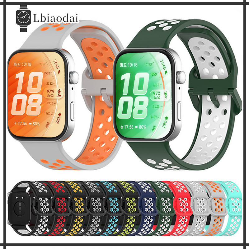 สายซิลิโคน for Huawei Watch Fit 5 4 3 / 5 Pro / 4 Pro เปลี่ยนสายนาฬิกายางกีฬาอุปกรณ์เสริมสายนาฬิกานาฬิกาอัจฉริยะ