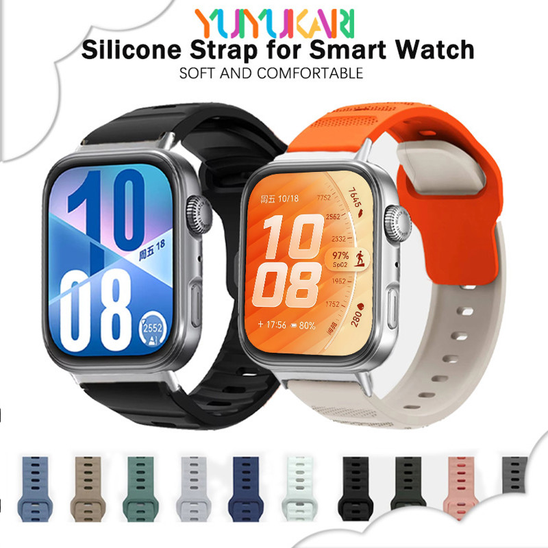 สายรัดซิลิโคนสำหรับ  Huawei Watch Fit 5 4 3 / 5 Pro / 4 Pro สปอร์ตสายรัดยางอ่อน อุปกรณ์เสริมสำหรับ Huawei Fit 3