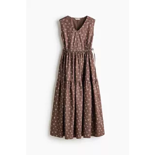 H&M(เอชแอนด์เอ็ม) เดรสผ้าฝ้ายดีไซน์เชือกผูกเอว ผู้หญิง 1345367_1