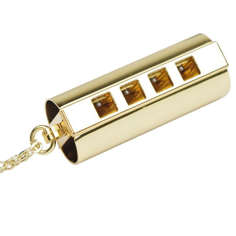 TOMBO TOMBO 4 Hole Gold Necklace Harmonica 1204PKS กล่องของขวัญบรรจุภัณฑ์ของขวัญคริสต์มาส