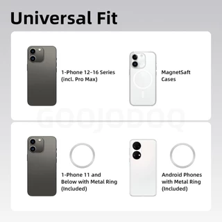 GOOJODOQ ที่วางโทรศัพท์ Dual Magnetic Ring Buckle Design Multi Angle Adjustment น้ําหนักเบาและพับได้