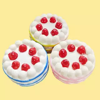 ซ้าย Kawaii เค้กช้า Rising ความเครียดบรรเทาบีบของเล่นเด็ก PU นุ่ม Dpression ของเล่นจําลองอาหารเค้กบีบของเล่น GHT