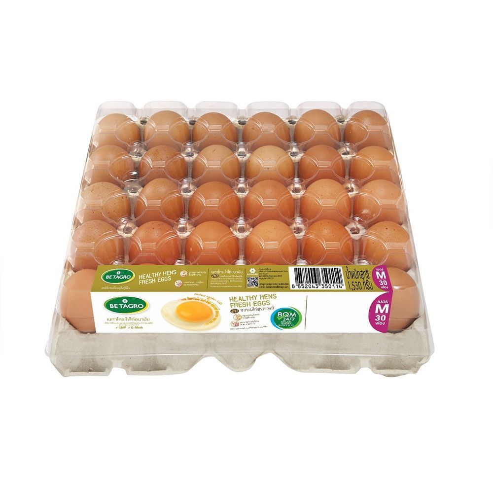 [สินค้าส่งด่วน] เบทาโกร ไข่ไก่ ขนาด M แพ็ค 30 ฟอง BETAGRO EGG SIZE M PACK 30