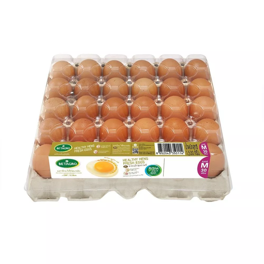 [สินค้าส่งด่วน] เบทาโกร ไข่ไก่ ขนาด M แพ็ค 30 ฟอง BETAGRO EGG SIZE M PACK 30