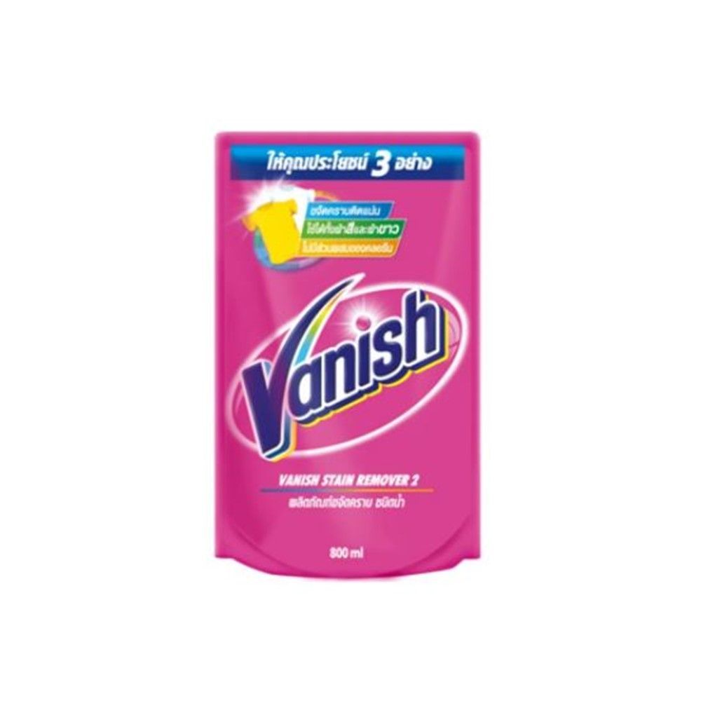 [สินค้าส่งด่วน]  แวนิช ขจัดคราบชนิดน้ำ ชมพู 800 มล. VANISH OXIACTION LIQUID PINK 800 ML.