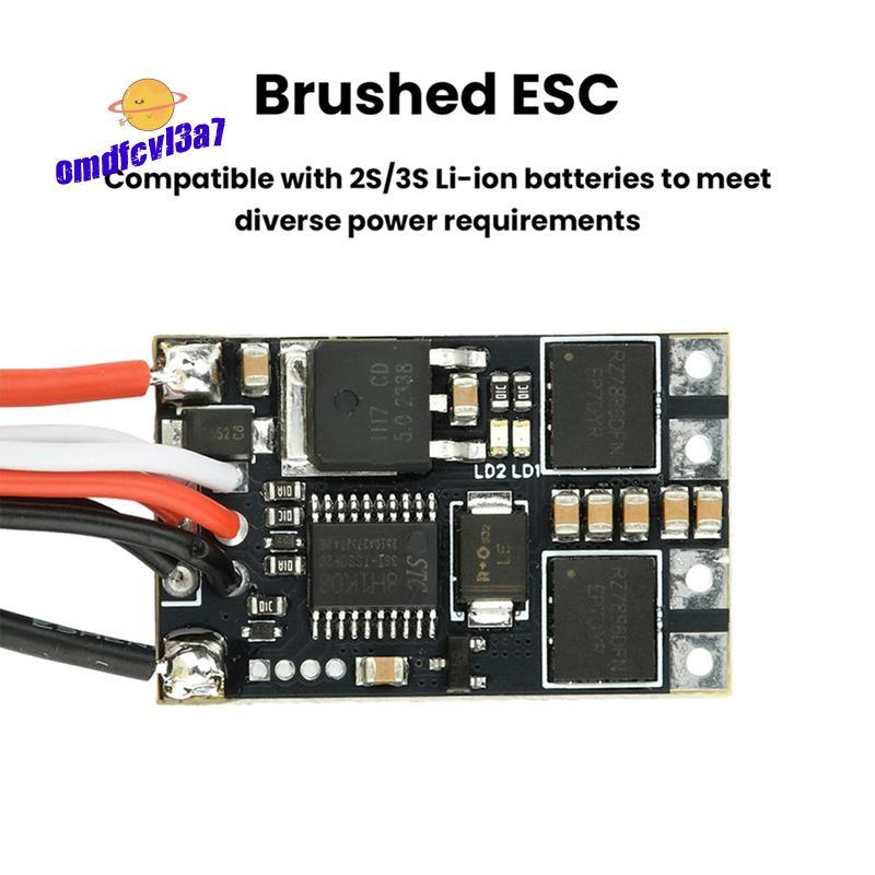 สําหรับ DIY RC สําหรับควบคุมความเร็วไฟฟ้า Micro ESC 5A Brushed ESC 1-2S 6V-14V สําหรับรถยนต์เรือถัง