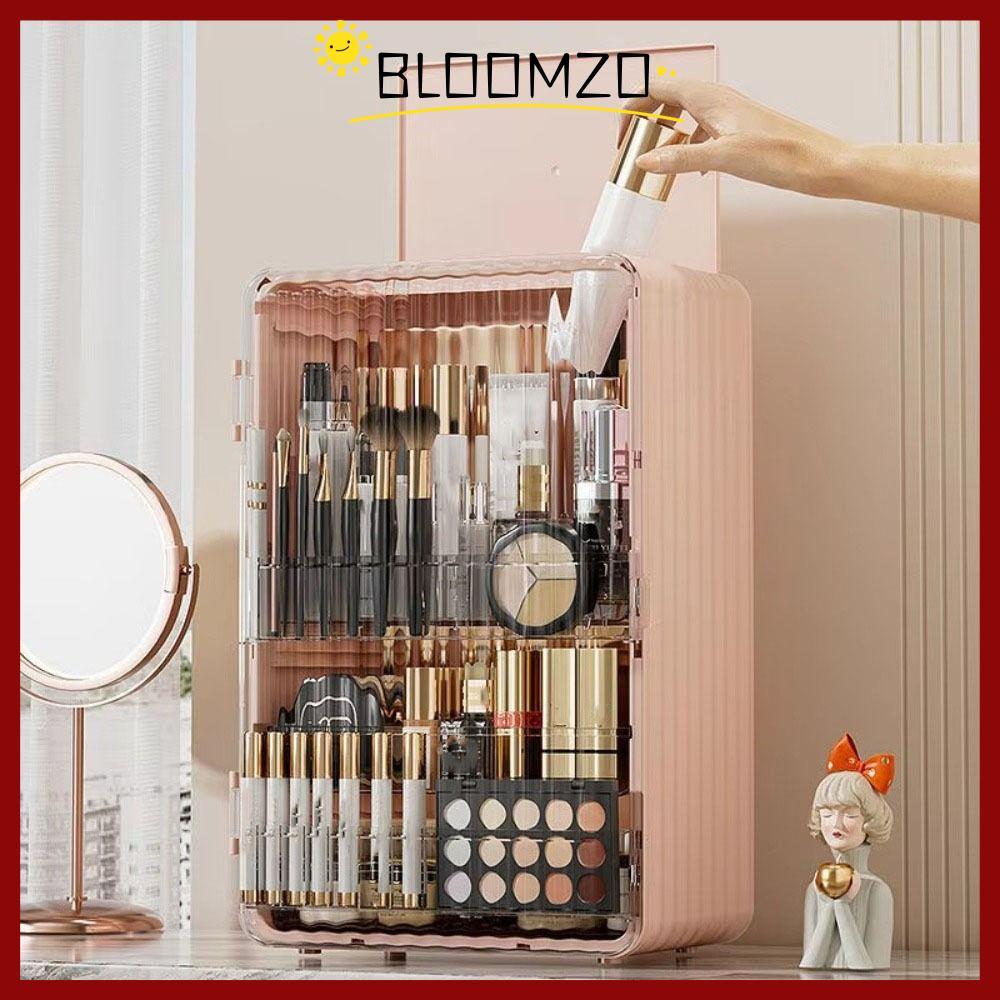 ปลาค็อดbloomzoกล่องจัดระเบียบเครื่องสําอาง,บ้านสก์ท็อปตู้กันฝุ่นสก์ท็อปเครื่องสําอางตู้เก็บ,โต๊ะเครื่องแป้งออแกไนเซอร์กล่องเก็บความจุขนาดให