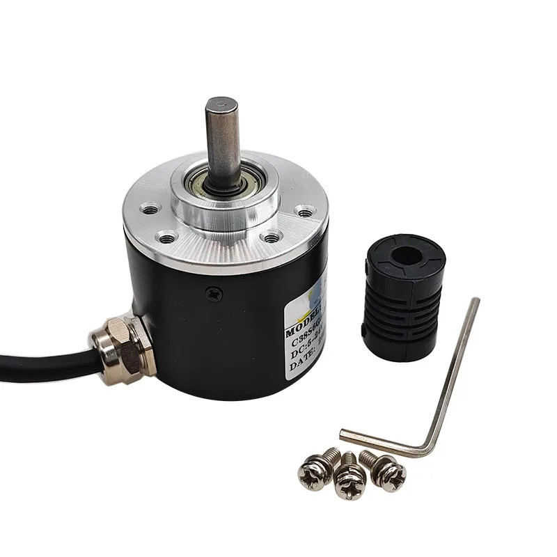 38S6G5-Z Photoelectric Incremental Rotary Encoder 50-2500PPR ABZ 5-24V DC NPN เอาต์พุตความแม่นยําสูง
