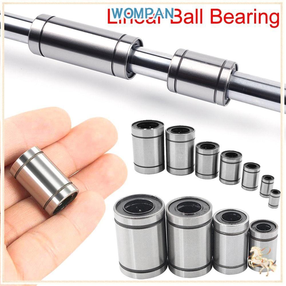 WOMPAN Bushing เหล็กชุบนิกเกิลทนทานสําหรับเครื่องพิมพ์ LM3UU LM4UU LM5UU LM6UU