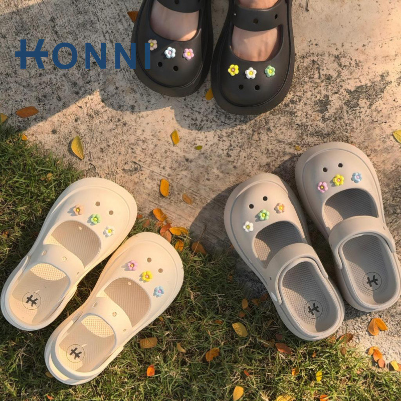 KONNI   รองเท้าแตะหัวโต  พร้อมส่งจากไทย แมรี่เจน   EVA  รองเท้าหัวโต     พื้นสูง กันลื่น  โลลิต้า     มรี่เจนวินเทจ