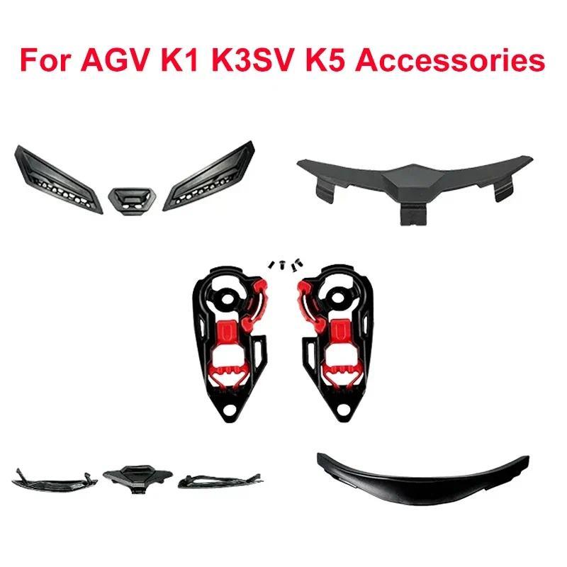 หมวกกันน็อครถจักรยานยนต์อุปกรณ์เสริมสําหรับ AGV K1 K3 K3SV K5 K5S Capacetes ซับใน Pad คางจมูก Protector Vent Accesorios Para Moto