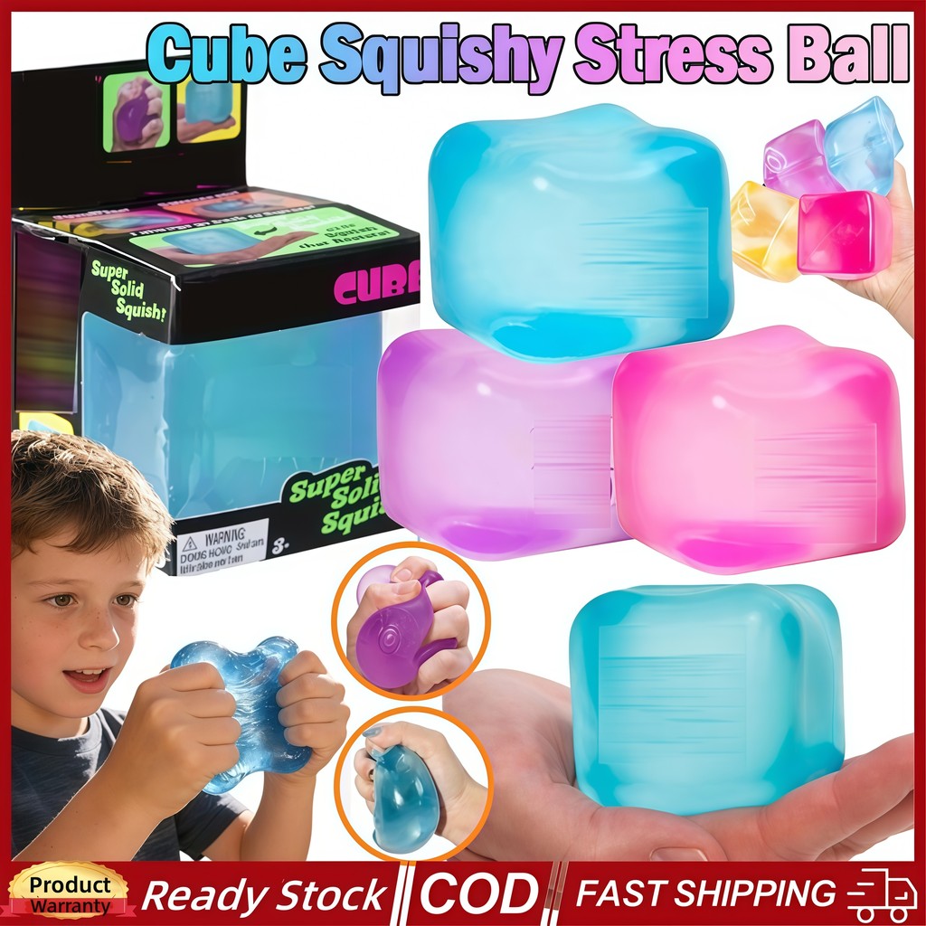 พร้อมส่ง ของเล่นบีบคลายเครียดNeeDoh Swirl Nice Cube Gumdrop Fidget Toy with Super Solid Squishy Toy