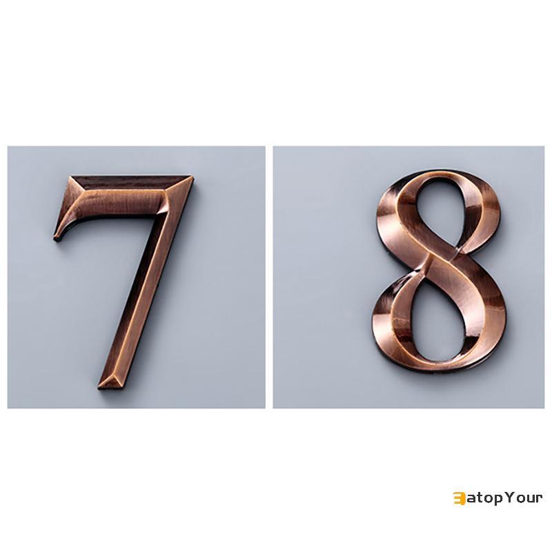 EatopYour] 2.7 นิ้ว ABS Metal Sensing Number Plate 7 ซม. Stereoscopic House Number Digital Door Head
