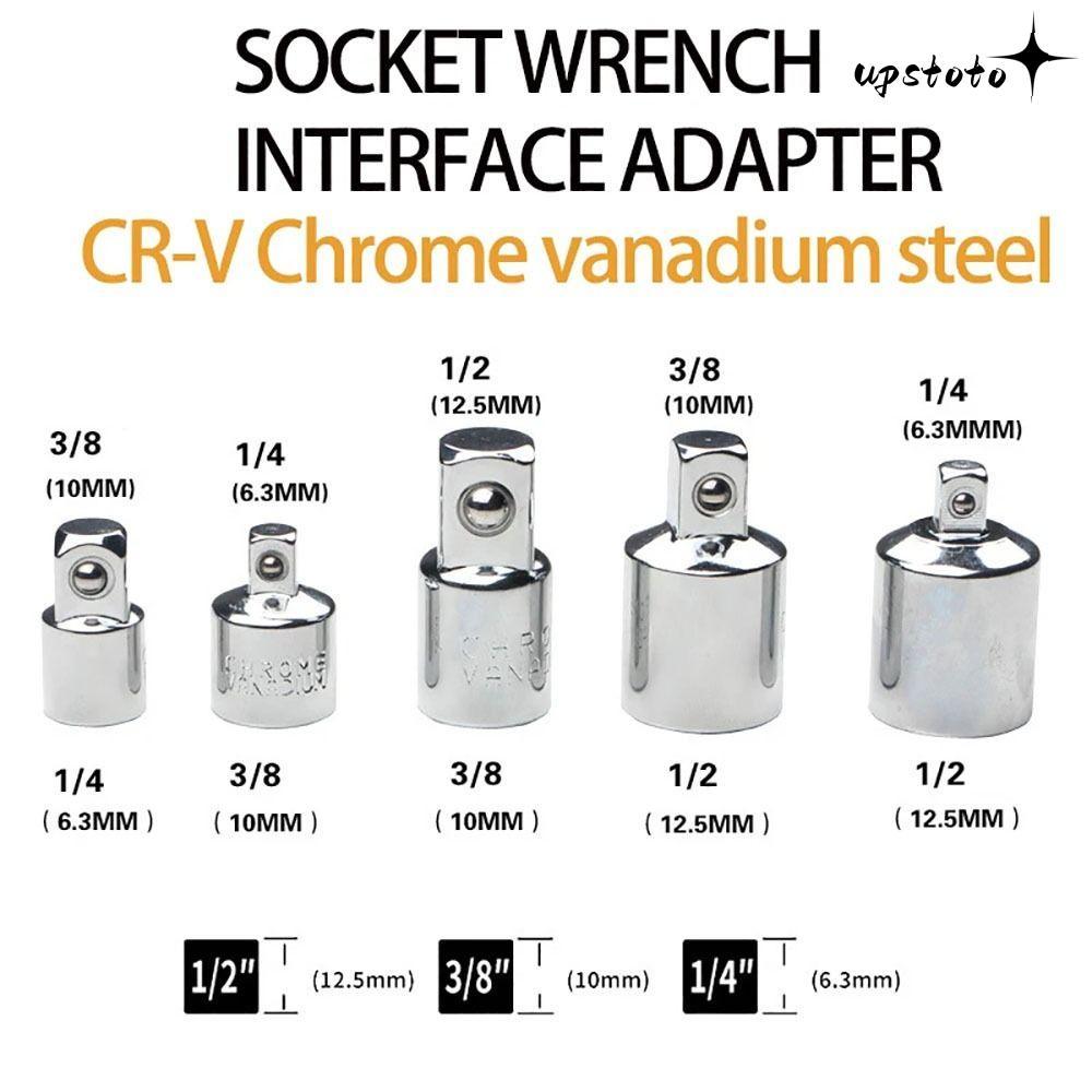 UPSTOTO 1 ชิ้นประแจวงล้อแขน, 1/4 3/8 1/2 นิ้วไดรฟ์ Spanner Converter ซ็อกเก็ตอะแดปเตอร์, อะแดปเตอร์หัวหญิงชายประแจอะแดปเตอร์ Part Socket Converter