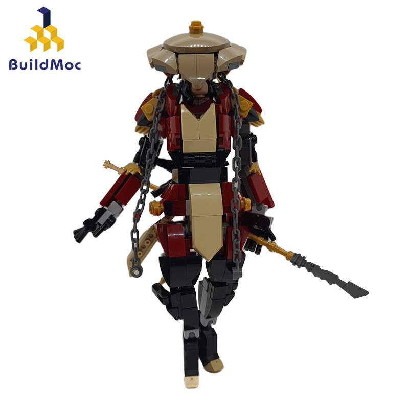 เครื่องประดับเดสก์ท็อปหญิง Samurai Man Mecha สามารถนั่ง Minifigures ใช้งานร่วมกับ Lego Building Bloc