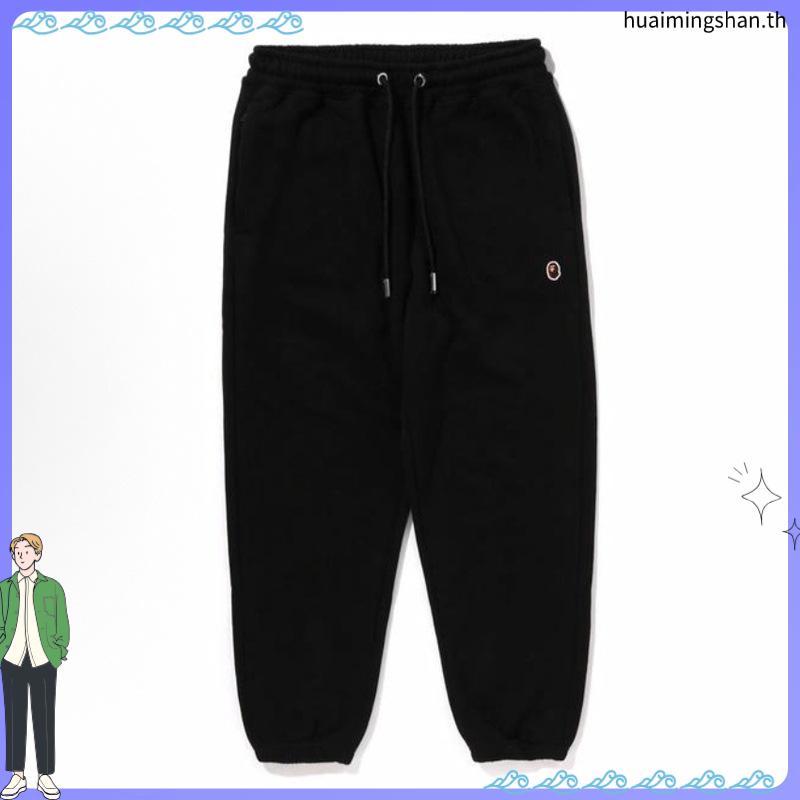 【BAPE】🇯🇵 พร้อมส่ง/กางเกงBAPE ขายาว กางเกงจ็อกเกอร์บุขนแกะ Ape Head