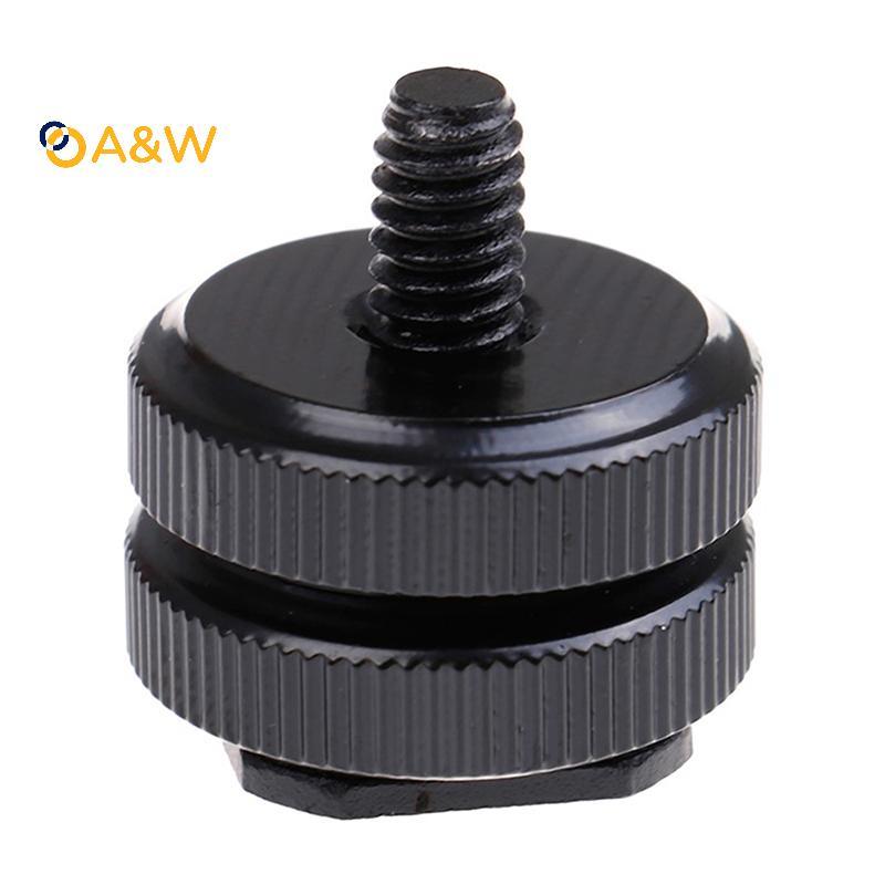 A&W 1/4 Hot Shoe Mount Phone Holder Dual Nut Cold Shoe Adapter Braet Accessories