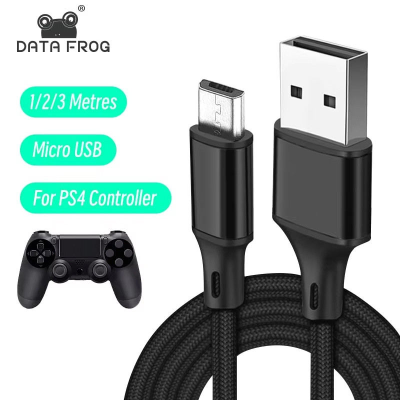 1M 2M 3M สายชาร์จข้อมูลสําหรับ PS4 Controller สายชาร์จ USB สําหรับ PS4 Gampad จอยสติ๊กอุปกรณ์เสริมเกม