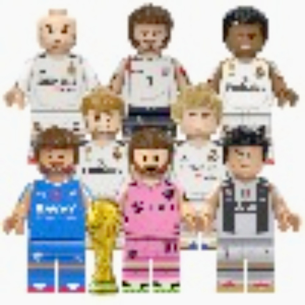 Beckham Messi Neymar Zidane Bale ฟุตบอลที่มีชื่อเสียงฟุตบอล Star Player Collection Building Blocks ของเล่นเด็กของขวัญ