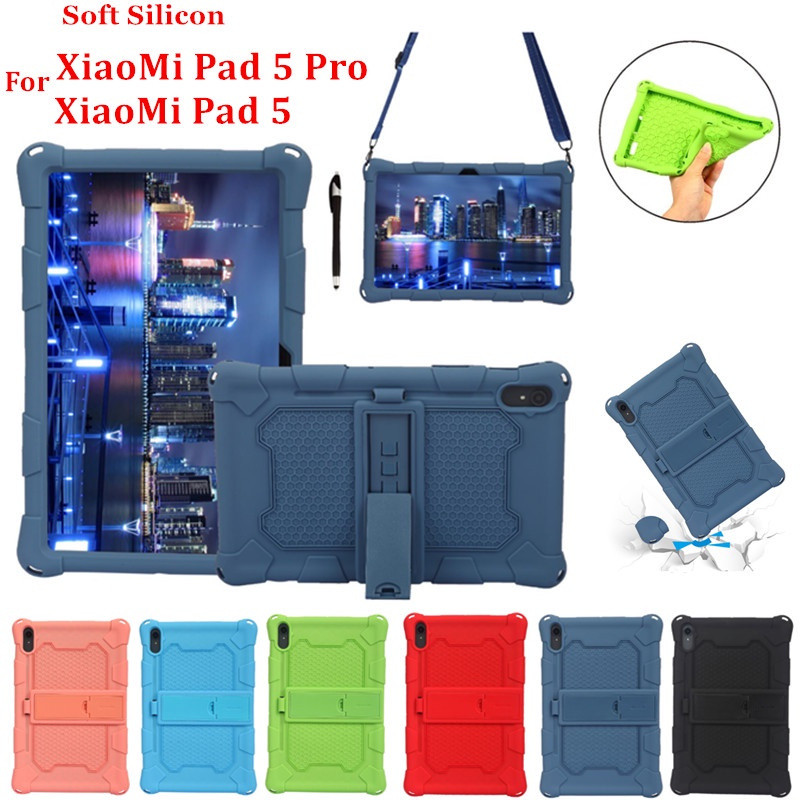สําหรับ XiaoMi MiPad 5 Pro 11 นิ้ว 2021 ซิลิคอนกันกระแทก Kickstand เด็กสําหรับ MiPad5 Mi Pad 5 Pro ฝ