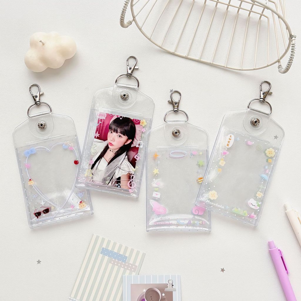 Original Polka Dot Angel องค์ประกอบสองด้านผู้ถือบัตร Multi-Card Holder Star Chasing Photocard Holder 10 ซม.ผู้ถือบัตรจี้