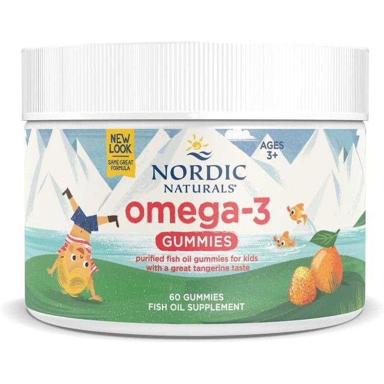 Nordic Naturals Nordic Omega-3 Gummies, Tangerine - 60 Gummies - 82 mg Total Omega-3s with EPA & DHA