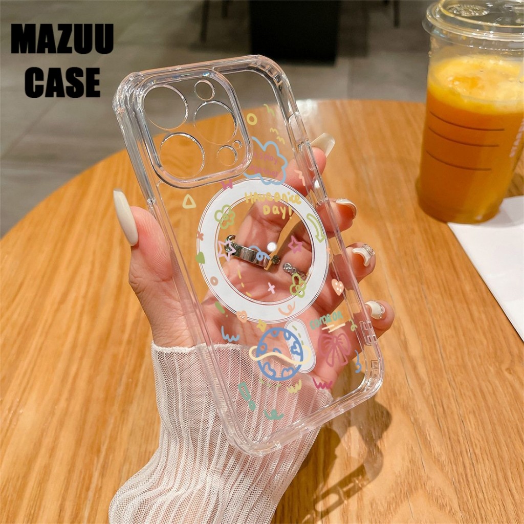 เคสไอโฟน แม่เหล็กใส TPU ครอบเลนส์เต็มตัว รูปที่ 3