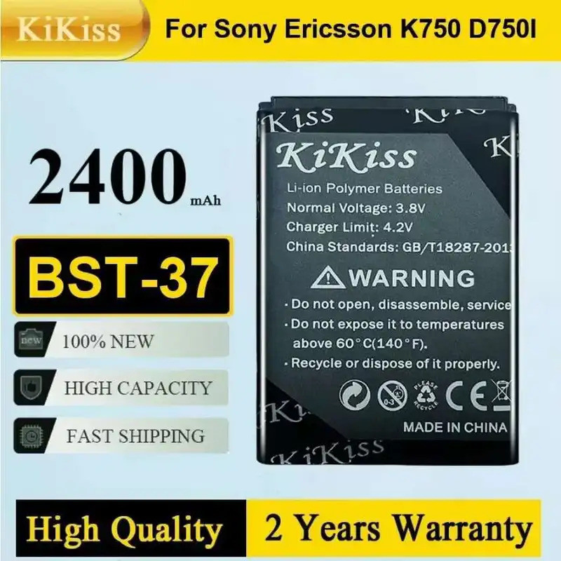 BST-37 แบตเตอรี่สําหรับ Sony Ericsson K750 D750i W800i W810i K600 K610i K200i K220i W810C W700C W710