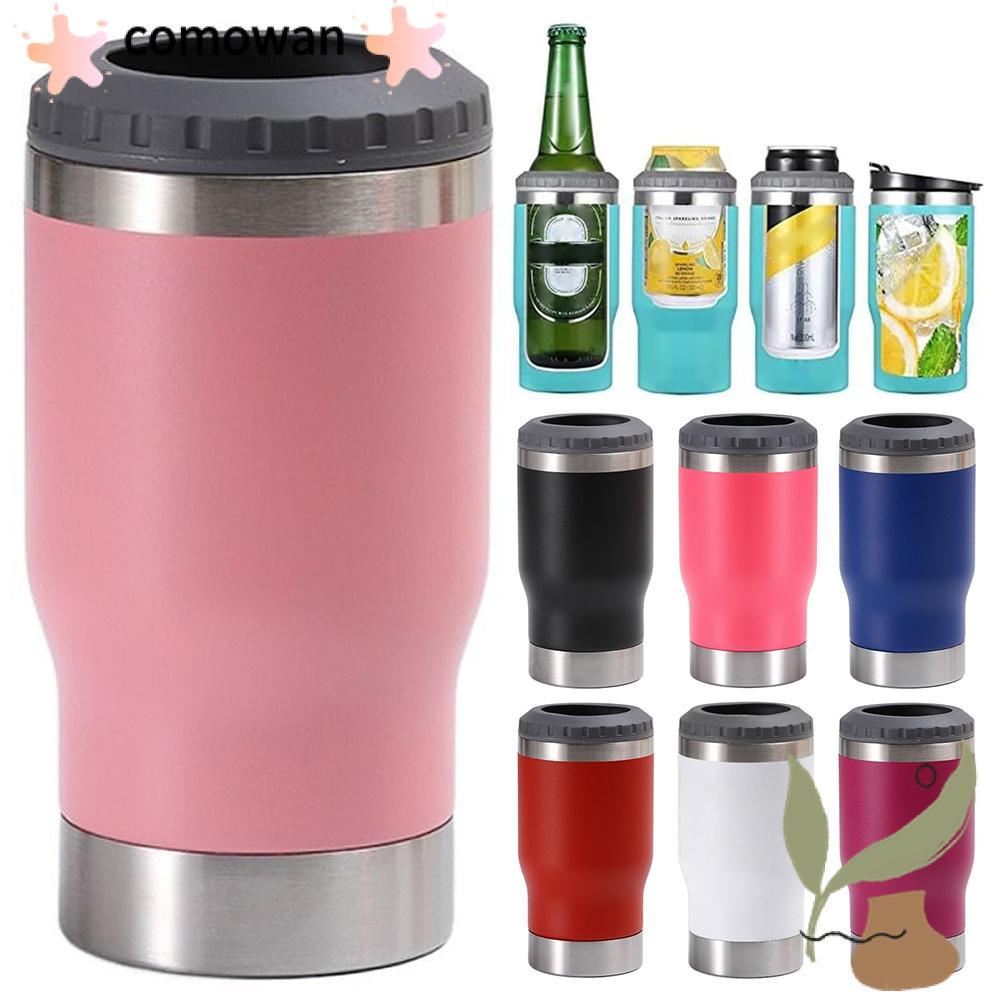COMOWAN Keep Cooling Bottle, 14OZ ถ้วยเก็บความร้อนสแตนเลส, สูญญากาศหนา Double-layer Cold Storage Tank ถ้วยเบียร์