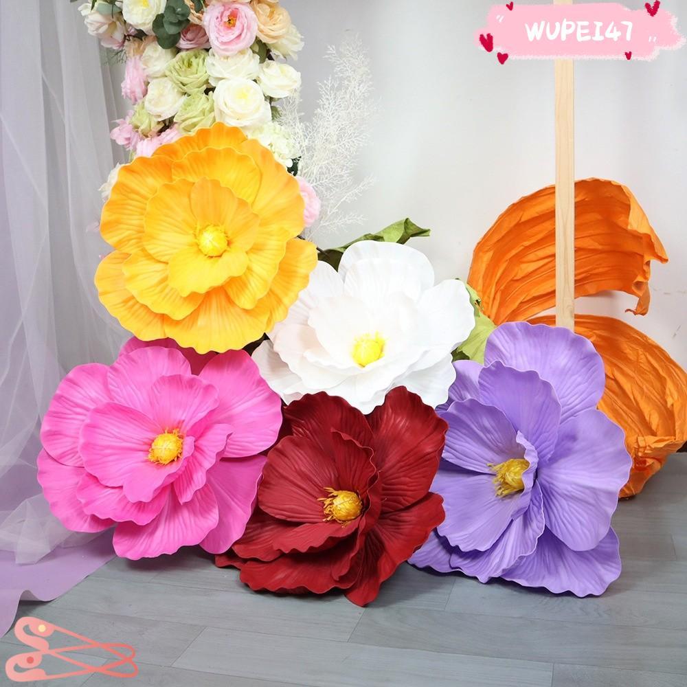 WUPEI47AD ดอกไม้ประดิษฐ์, 40/50 ซม.ขนาดใหญ่จําลองดอกไม้, ตกแต่งจําลอง Yu Meiren ดอกไม้ปลอมกันน้ํา Ph