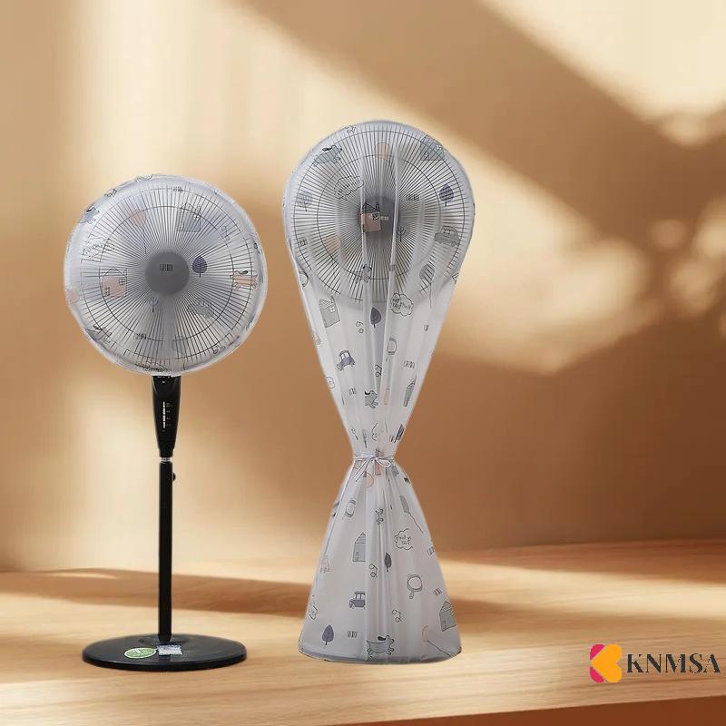 KNMSA] Fan Guard Dust Cover Standing Round Floor Fan เครื่องใช้ไฟฟ้าป้องกัน PEVA Fan Cover Reusable 