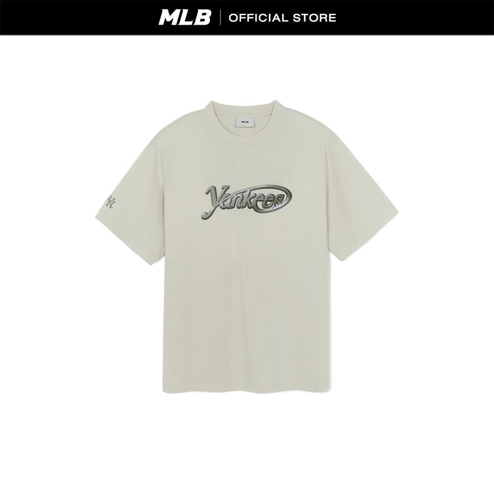 MLB เสื้อยืด ยูนิเซ็กซ์ Basic Summer Street Logo Over Fit T-Shirts รุ่น 3ATSB6853 50SAP สีแซนด์