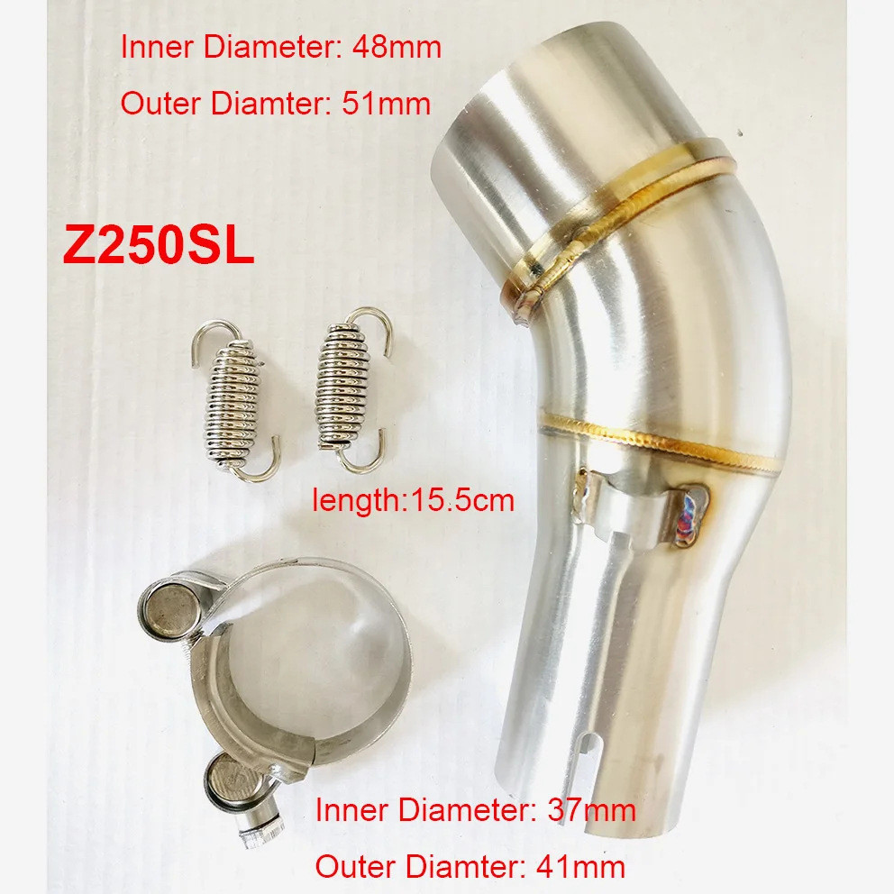 [โปรโมชั่น] เหมาะสําหรับท่อไอเสียดัดแปลงส่วนกลาง Z250SL Z250SL