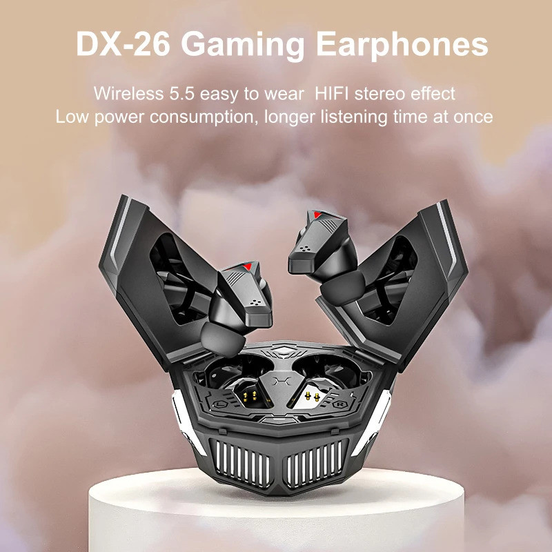 หูฟัง TWS DX26 ออกแบบใหม่คุณภาพสูงหูฟังไร้สาย True อายุการใช้งานแบตเตอรี่ยาวนาน DX-26 หูฟัง TWS สําห