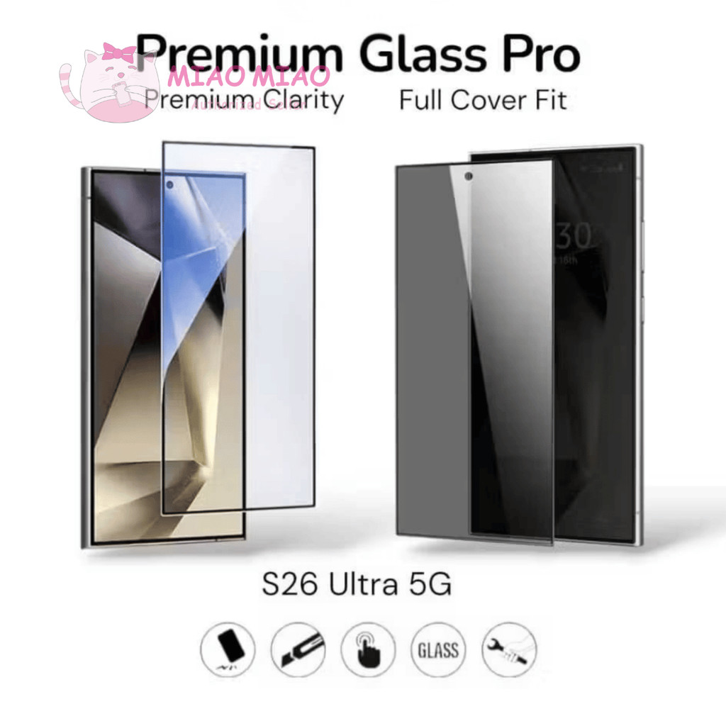 แก้วคริสตัลสําหรับ Samsung S26 S25 S24 S23 ULTRA PLUS | Z พับ 8 7 6 5 FE 9H HD Clear/ความเป็นส่วนตัว