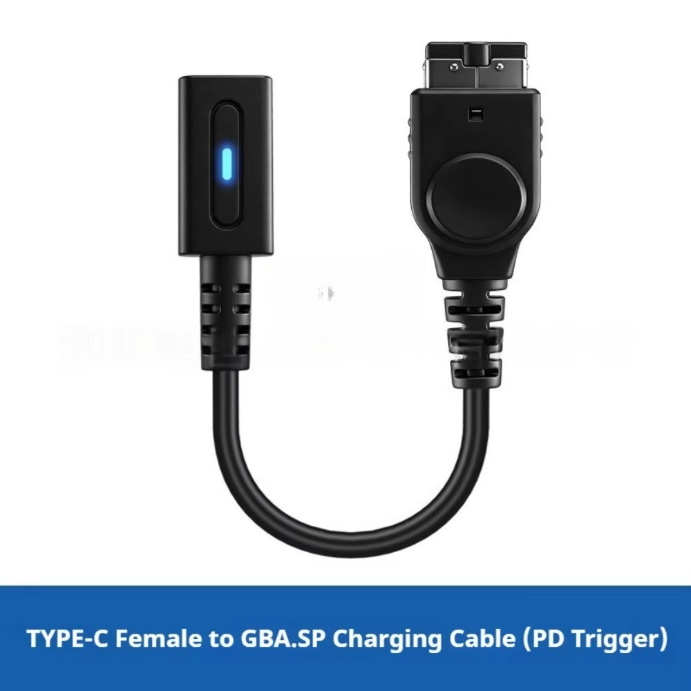 PD USB-C สําหรับ Nintend Game Boy Advance SP GBA SP Charger Adapter,10 ซม.PD ความเร็วสูง Fast Charging ADAPTER Cable