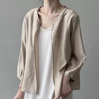 STYLE#เสื้อกันแดดแขนยาวสำหรับผู้หญิง เนื้อผ้าบางเบา ดีไซน์เรียบง่ายสไตล์เกาหลี #99418