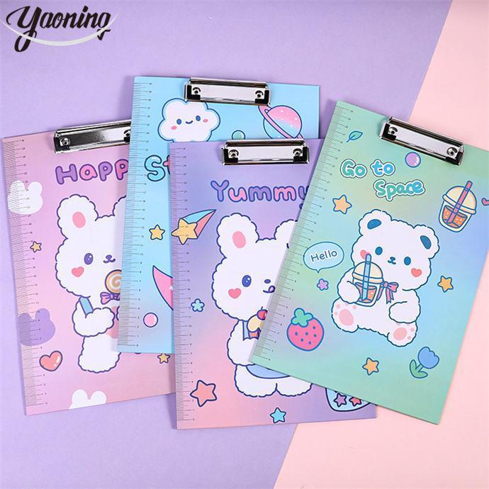 ยกโหล 12 ชิ้น คลิปบอร์ดหนีบกระดาษ A4 แผ่นรองเขียน ลายการ์ตูนน่ารัก Clip Board