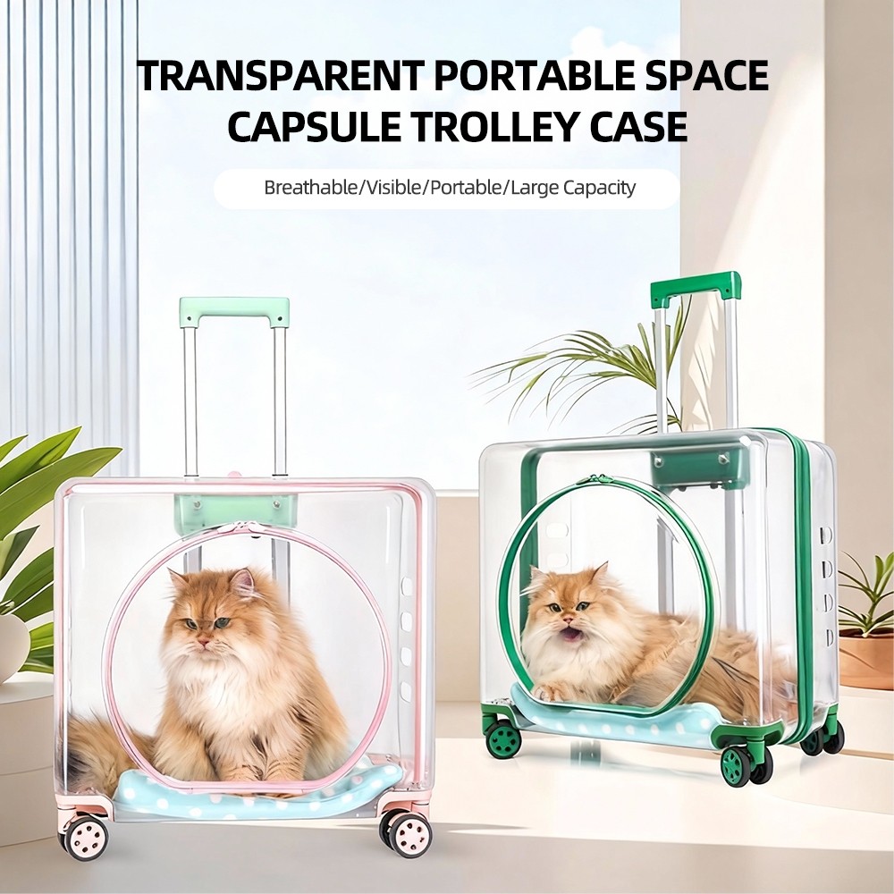 กระเป๋า Kucing โปร่งใสกระเป๋าใส่แมว Kucing Cat Travel Beg Kucing กระเป๋าใส่สัตว์เลี้ยง Cat Ou