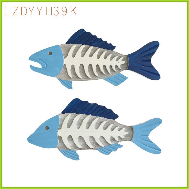 [lzdyyh39k] Nautical ไม้ Fishbone ป้ายประติมากรรมผนัง Farmhouse Room Art สําหรับ House Beach Theme ต
