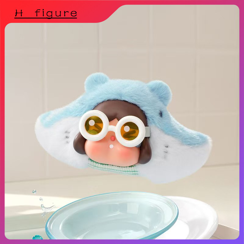 ของแท้ POPMART CRYBABY Tears in the Sea Series จี้ตุ๊กตาไวนิล Mystery Box จี้