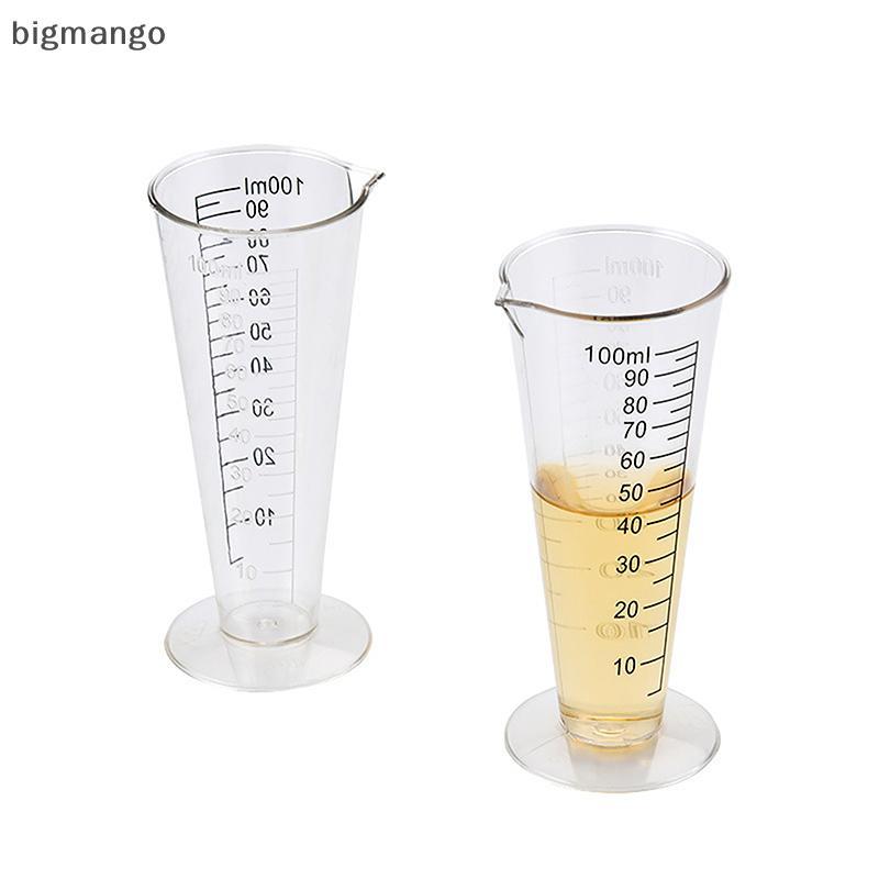 [bigmango] ถ้วยตวงอะคริลิคเกรดอาหาร 100 มล. พร้อมสเกล - ปลอดสาร BPA เหมาะสําหรับห้องครัวและร้านอาหารใช้สต็อกใหม่