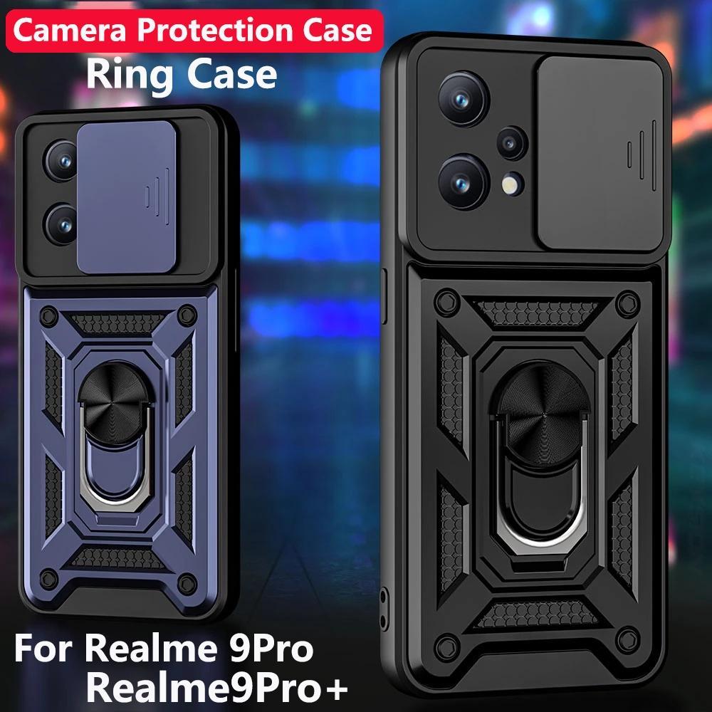 เหมาะสําหรับOppo Realme 9 8 Pro Plus 9i 8i C35 9Pro + เคสโทรศัพท์กันกระแทกเกราะแหวนปลอกวงเล็บStent P