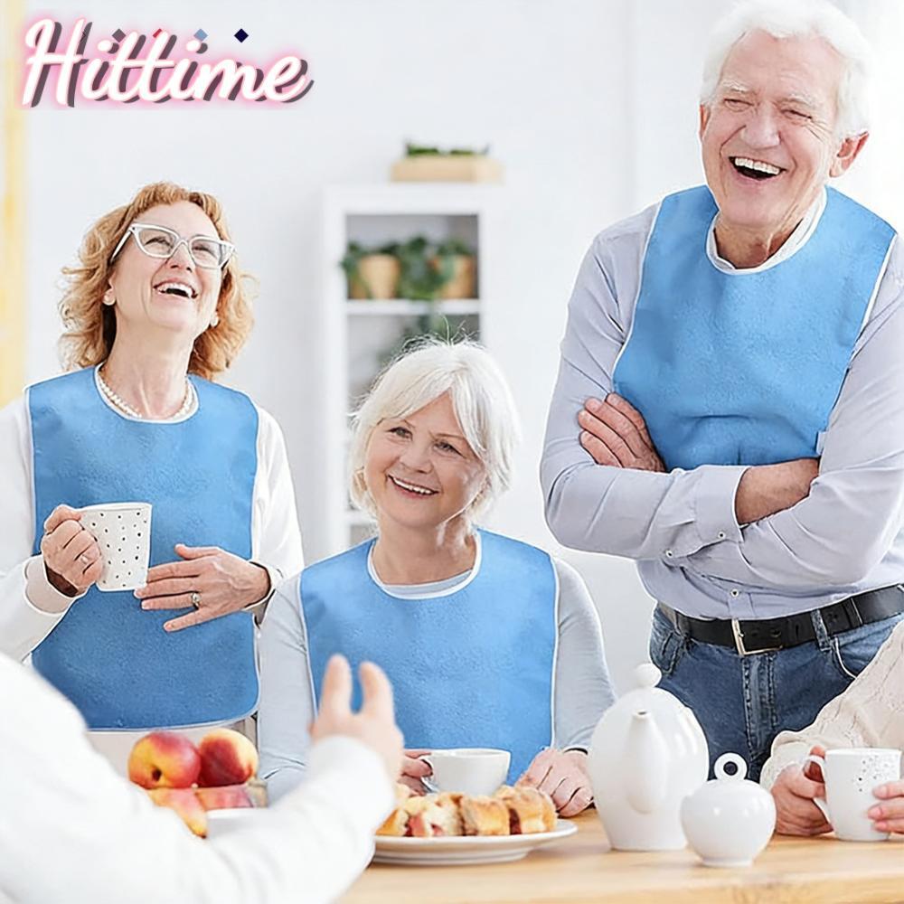 HITTIME ผ้าผ้าเช็ดตัวผู้ใหญ่ Bib ขนาดใหญ่ดูดซับ Breathable ผู้สูงอายุผ้ากันเปื้อน Feeding Anti สกปรก