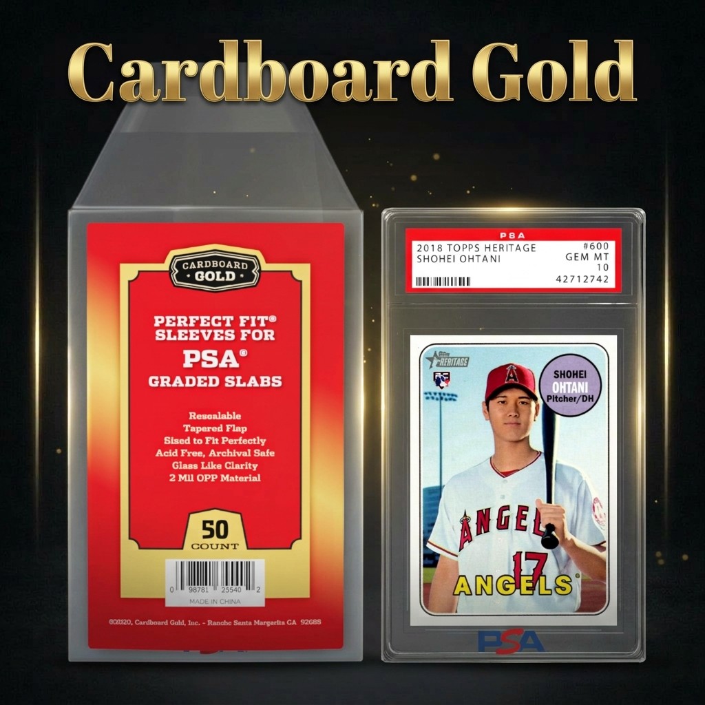 ซองพลาสติกใส่การ์ดสแลบเกรด PSA ยี่ห้อ Cardboard Gold | Cardboard Gold Sleeves for PSA Graded Card Sl