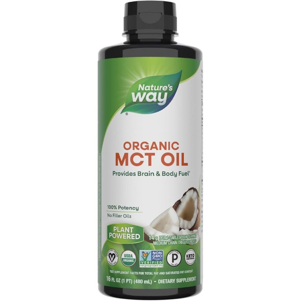 น้ํามัน MCT ออร์แกนิก Naturess Way, น้ํามันสมองและร่างกาย*, น้ํามัน MCT มะพร้าวเหลวพร้อม C8 Capric &