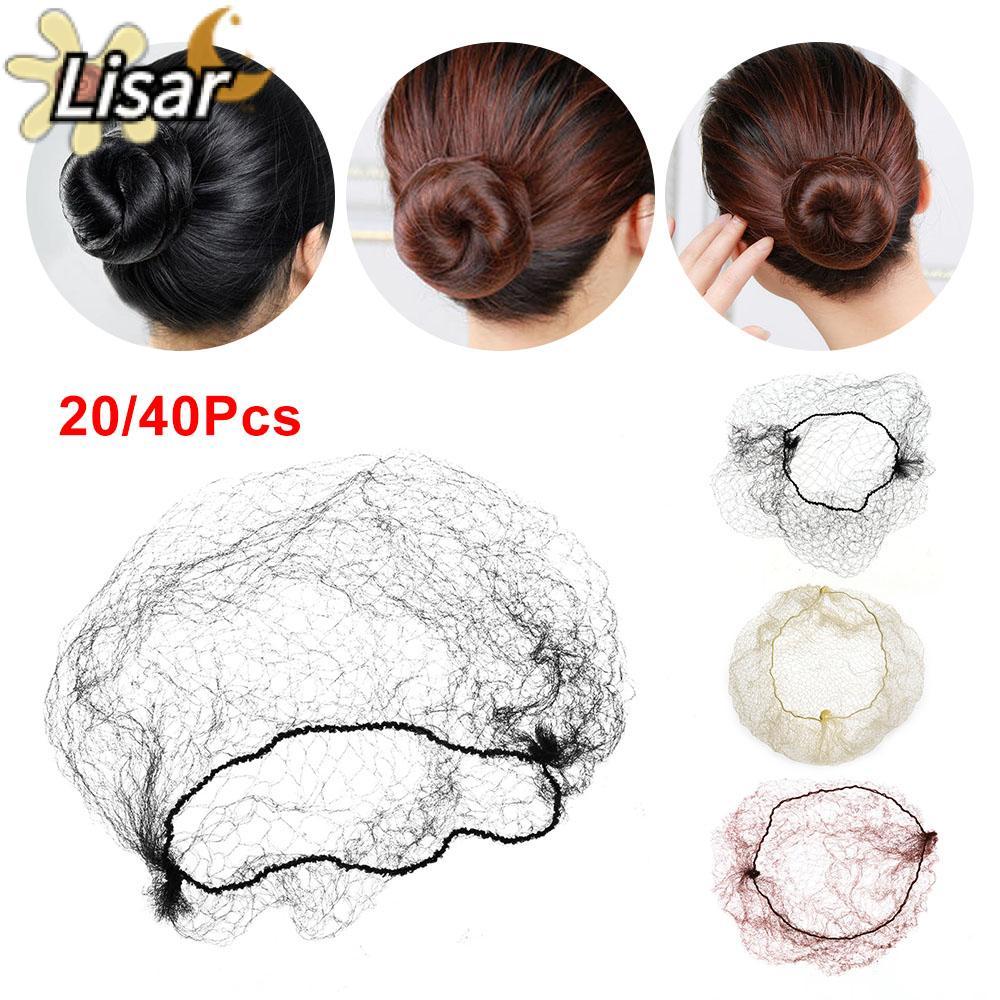 LISAR 20/40 ชิ้นที่มองไม่เห็นตาข่ายคลุมผมเครื่องมือจัดแต่งทรงผมอุปกรณ์เสริมผมบัลเล่ต์ Snood