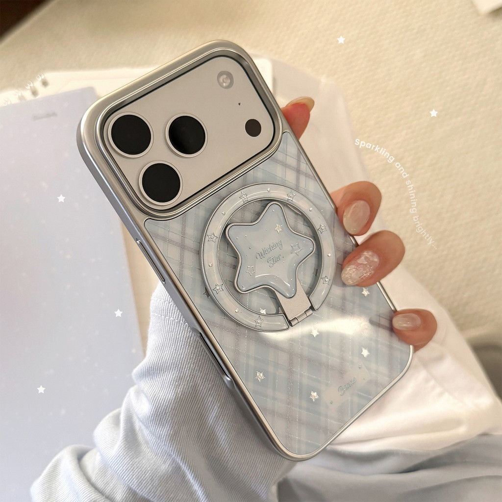 [Sheren] เคสโทรศัพท์สีน้ําเงินเกาหลีเหมาะสําหรับ i17 16 15 14 13 12 11 pro max เคสไอโฟน